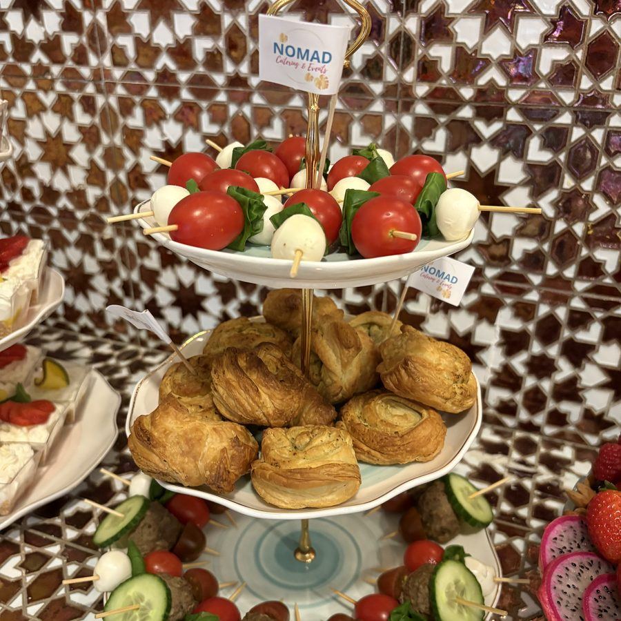 A homemade cake for a catering order.